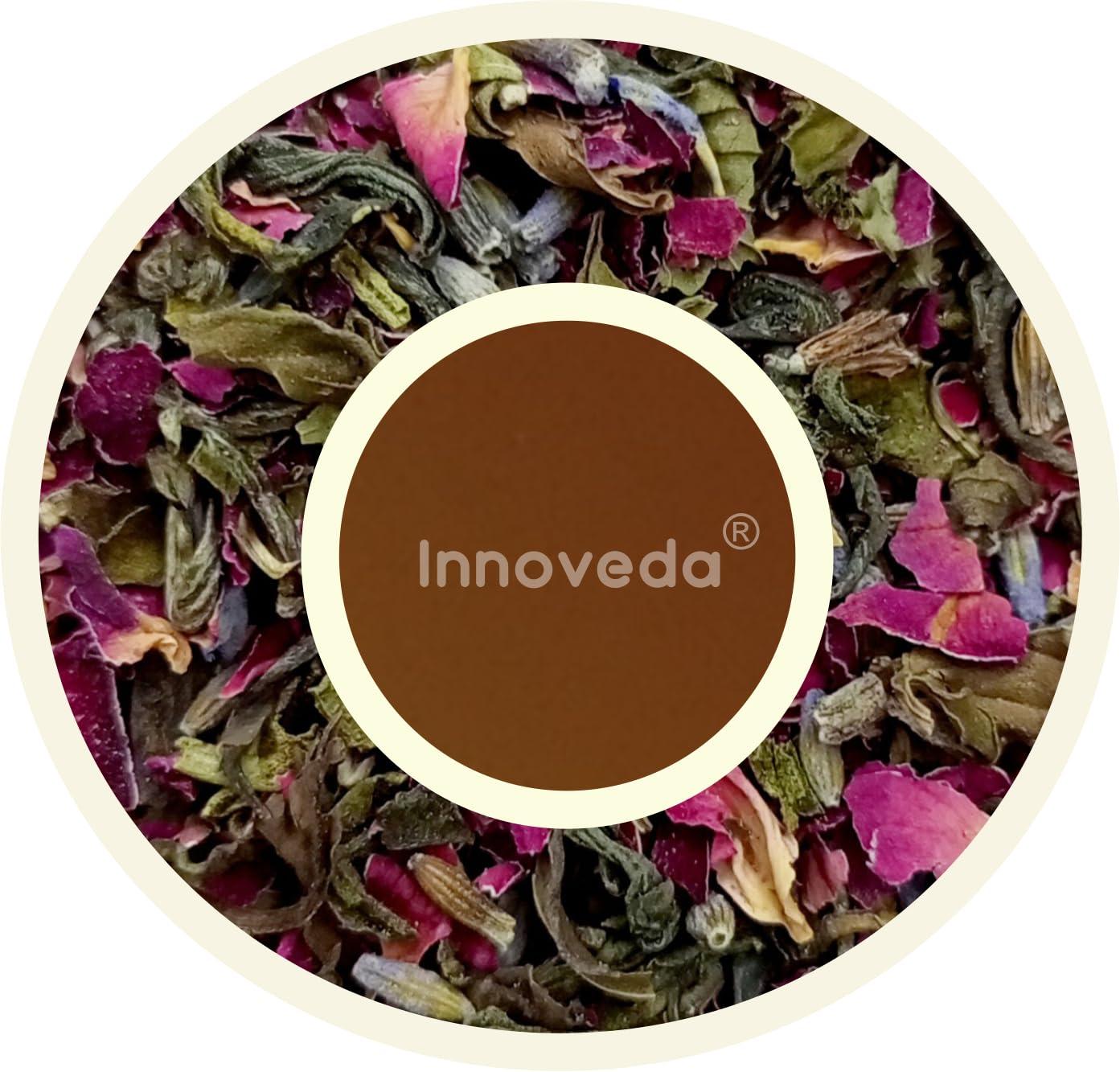 INNOVEDA Innoveda Lavendar Rose Tea Soothes Mind Boosts Sleep 50 Tea Cups