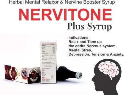 NID NID Nervitone Plus Ayurvedic Syrup For Stress & Anxiety Relief