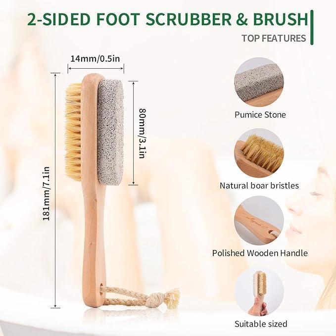 Being One Pumice Stone for Feet with Handle - Corn and Callus Remover, Exfoliator & Scrubber for Dead + Dry Skin on Feet and Pumice Stone for Hands - Corn Removers for Feet (M, 3)