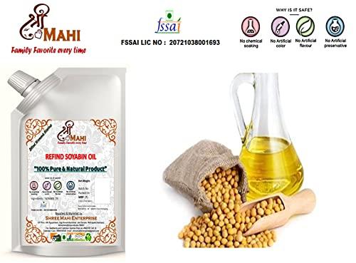 SHREE MAHI ENTERPRISE Shree Mahi Refind Soyabin Oil 100% Natural, Healthy and Chemical Free 1 litre Pouch