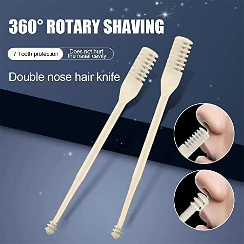 ZOTIMO ZOTIMO 2 Pcs Universal Best Manual Nasal Hair Remover - Small Nose and Ear Hair Trimmer for Men and Women - Painless Cutter, Clipper, Trimmers, Knife - Not a Machine