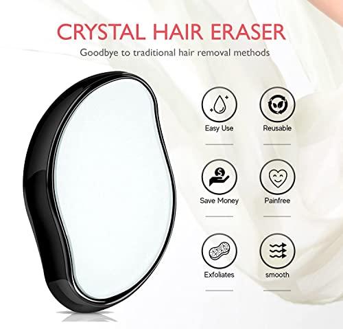 Arabella Retail Arabella Retail Crystal Hair Eraser for Women and Men,Magic Hair Eraser Crystal Hair Remover,Exfoliation Hair Removal Tool for Arms Legs Back - Fast & Easy, Reusable & Washable, Portable Epilator