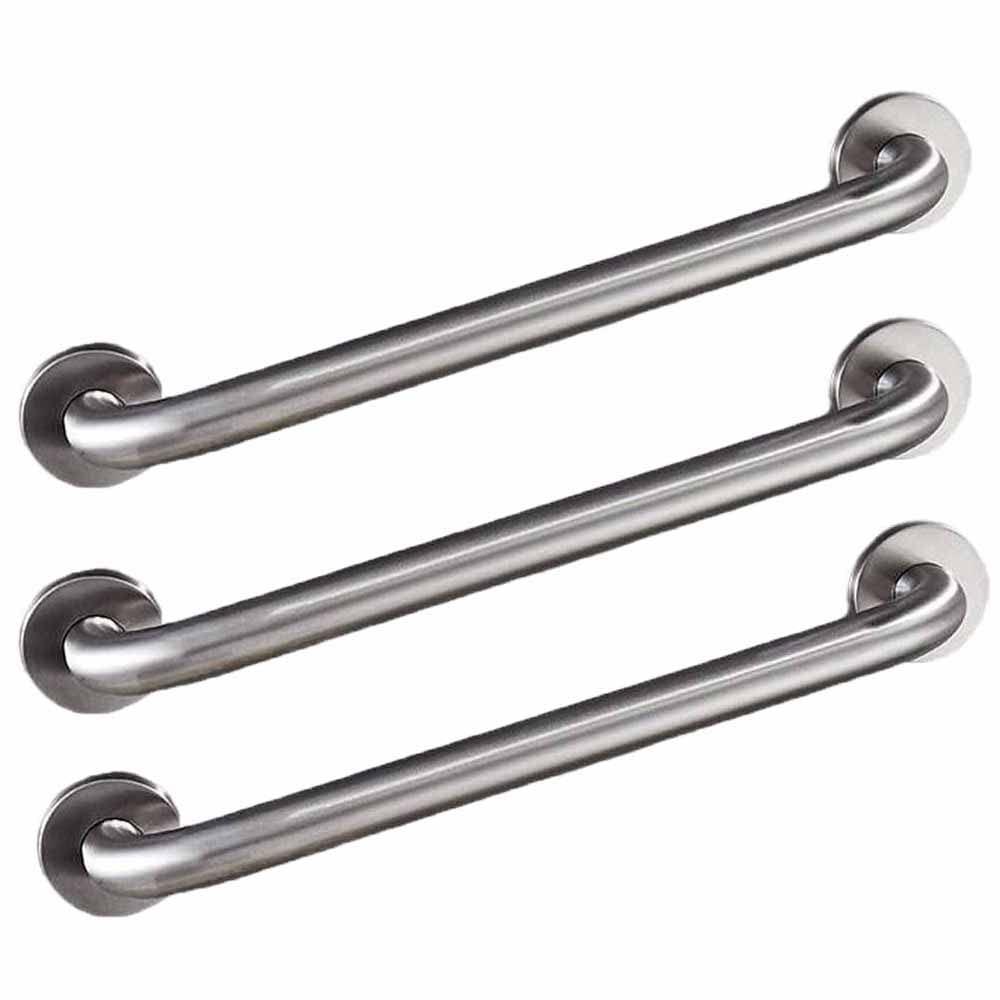 Shoppingekart Toilet Safety Handrails Elderly Disabled Stainless Steel Bathroom Bathtub Handle Support Grab Bar Wall Mounted Towel Rack (3 Pcs | Size 10inch |Finish Matte | Stainless Steel)