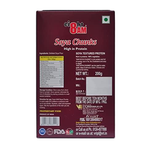 8AM 8AM SOYA Chunks High in Protein,200g Set of 2