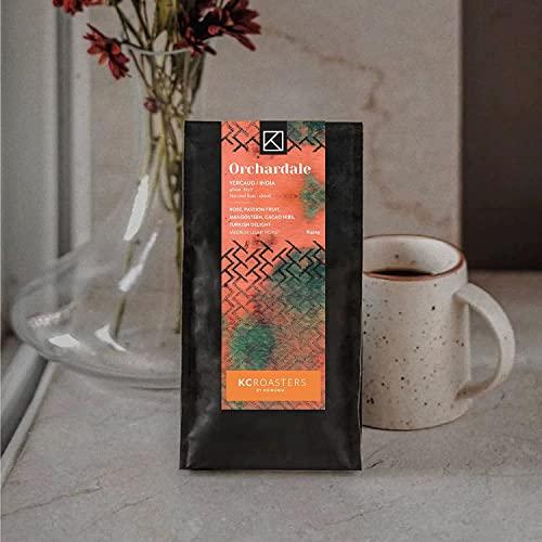 Koinonia Koinonia KCROASTERS Orchardale Coffee from Yercaud Estate, 840 gm Medium-Dark Roast Arabica Coffee Beans - Roasted & Ground for Electric Brewer | Packed in Biodegradable Bags