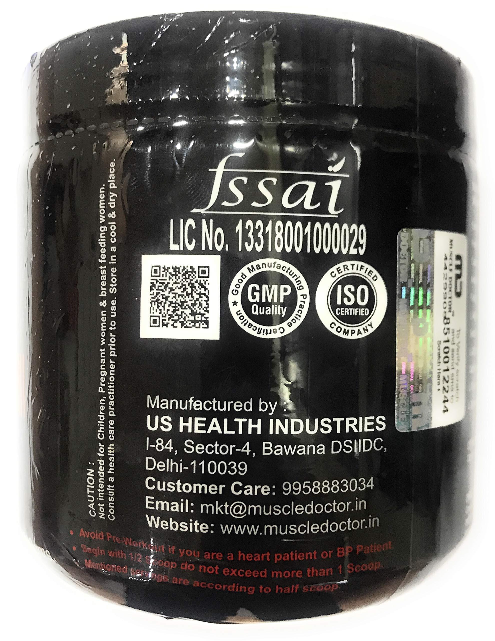 MD MUSCLE DOCTOR MD MUSCLE DOCTOR Pre Workout 300 Grams -60 Serving Lemon New Packing Powder