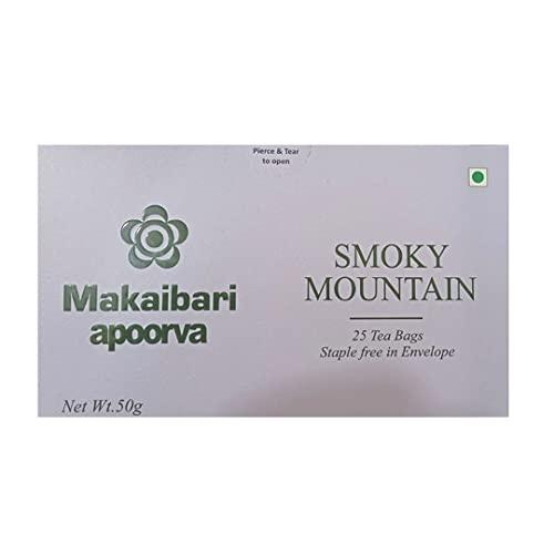 Makaibari Makaibari Smoky Mountain Teabags, Roasted Darjeeling Black Tea, 50 Pieces (25 TB x 2 Pack) | 100% Organic Darjeeling Long Leaf Tea | 50 Teabags
