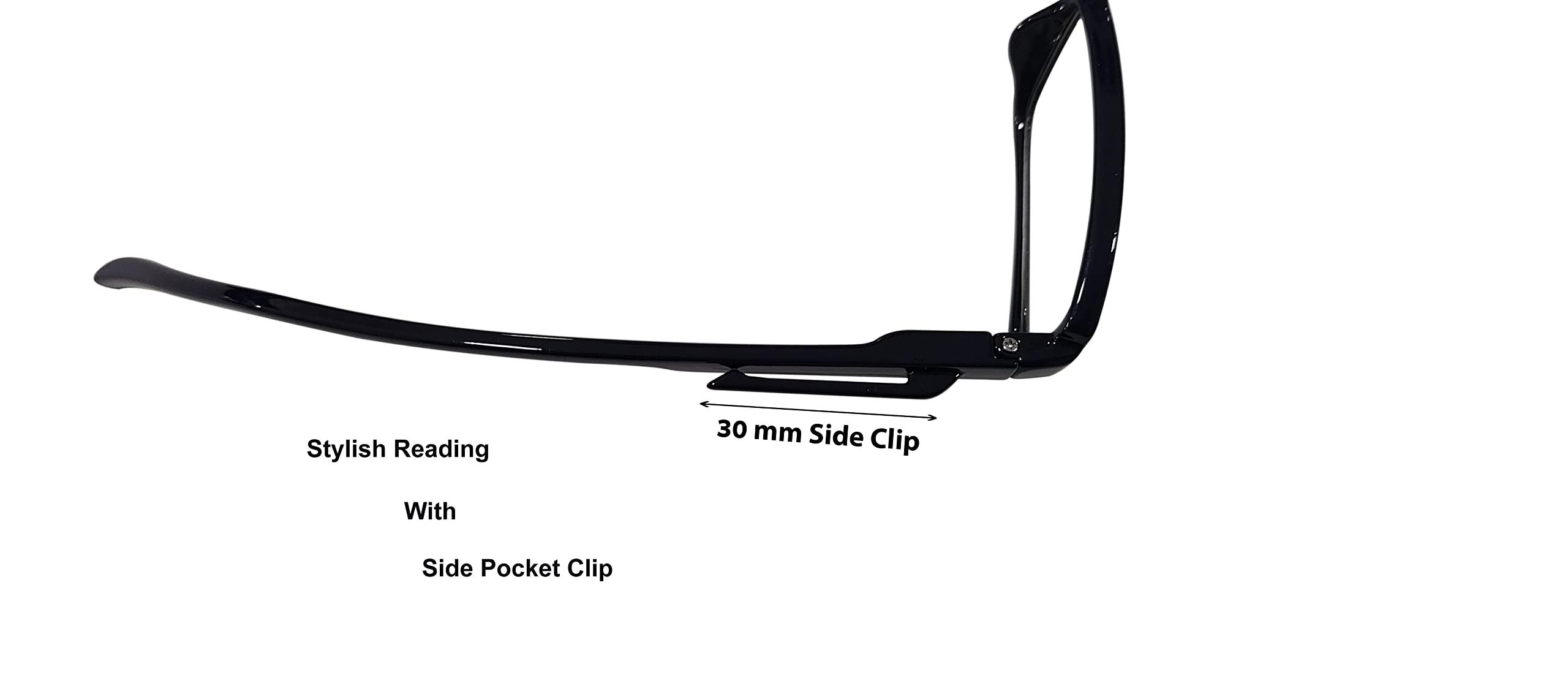 N Specs N Specs Reading Glasses for Men Women Rectangle TR Unbreakable Full Frame With Unbreakable Fibre Glasses (+2.50, Blue)