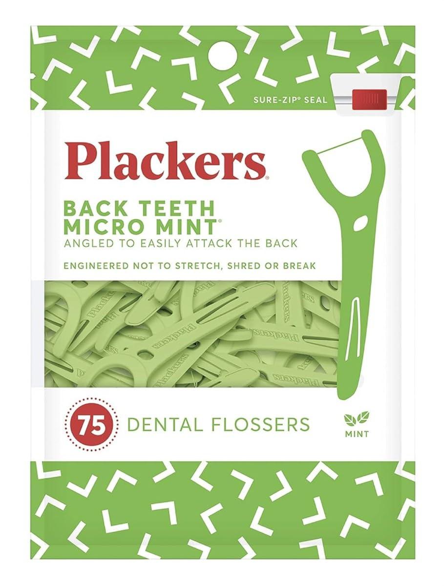 Plackers Plackers Back Teeth Micro Mint Dental Floss Picks (Pack of 2)