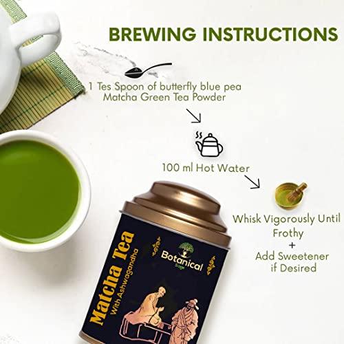 Botanical Sage Botanical Sage- Ashwagandha Matcha Green Tea 100g | Rich In Antioxidant | Japanese Matcha Green Tea With Ashwagandha | Selected | Luxury Tea