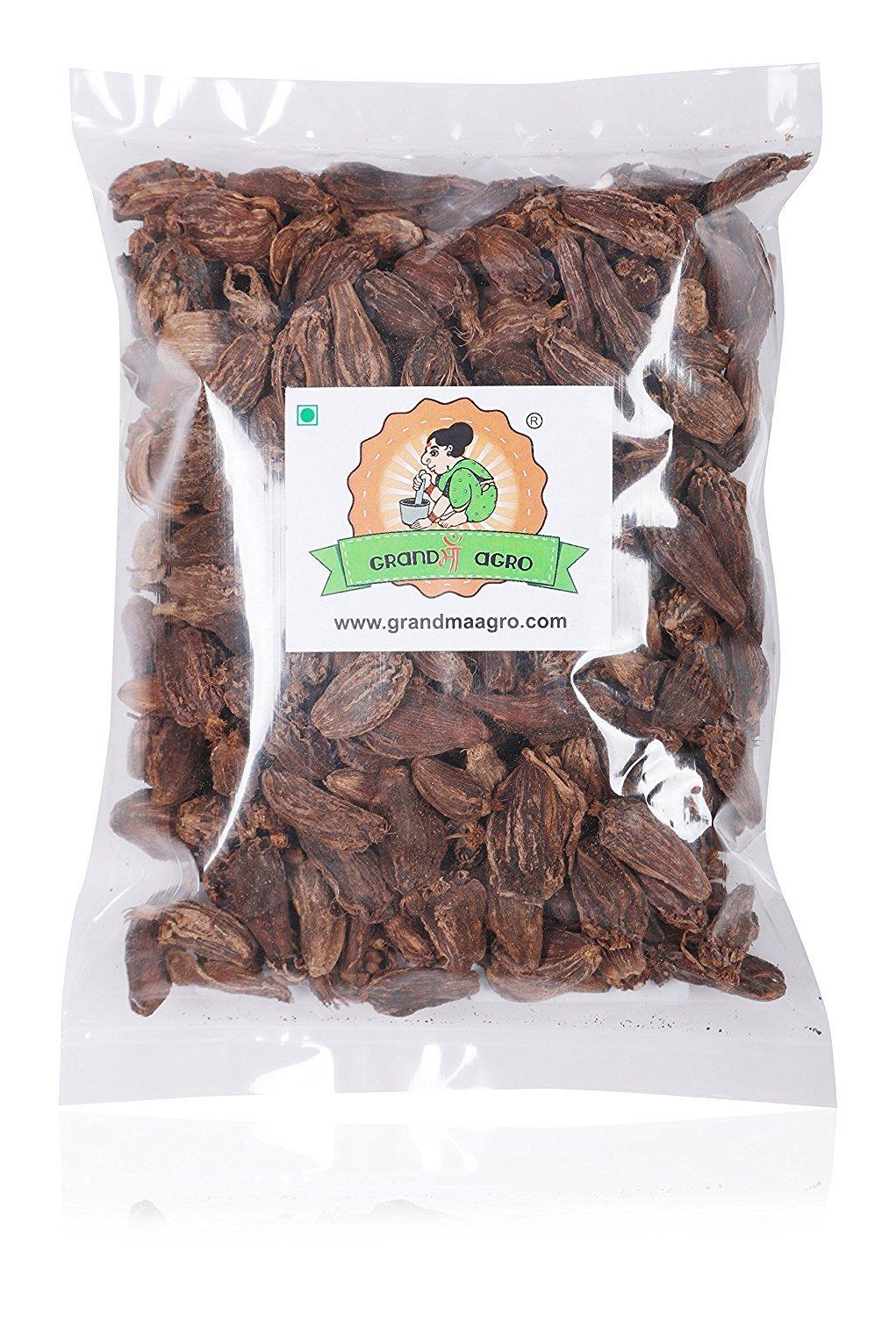 Grandmaa Agro Grandma Agro Black Cardamom, 400 Grams (200g + 200g) (Pack of 2)