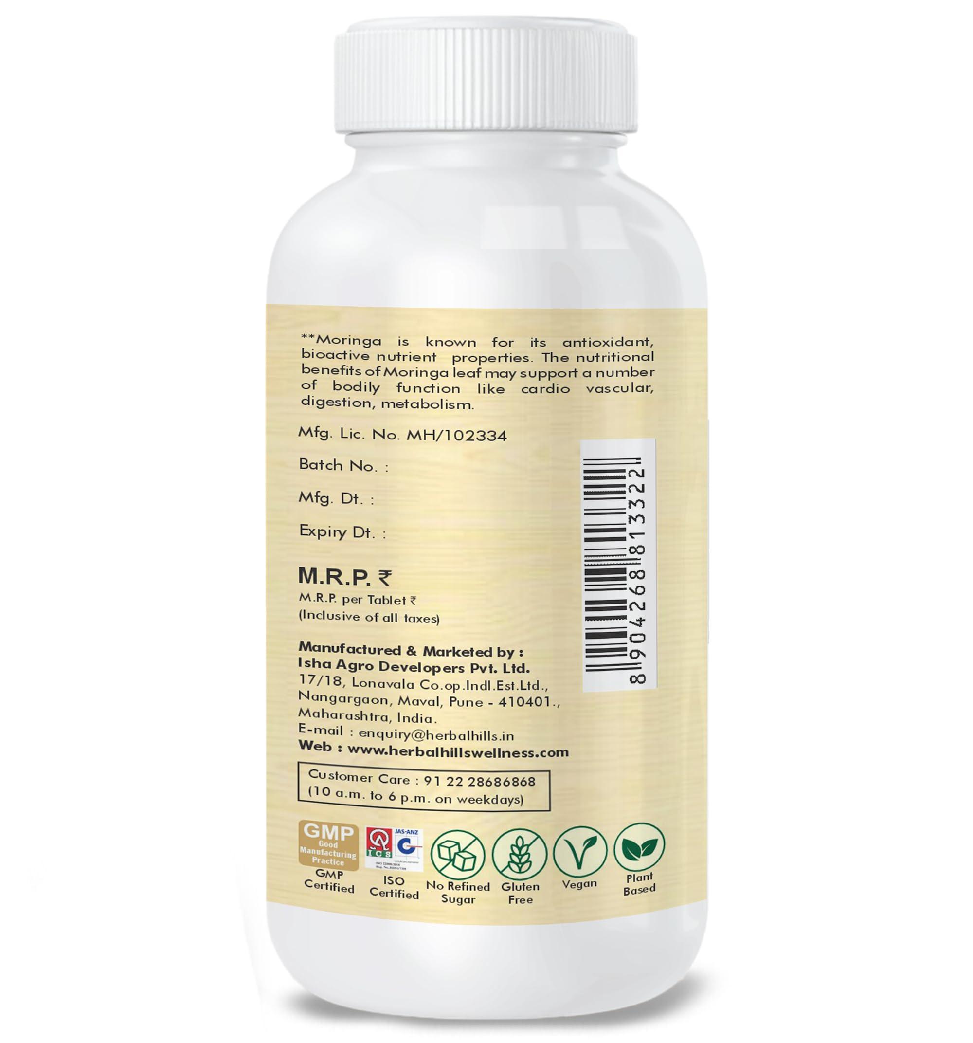 HERBAL HILLS Herbal Hills Moringa Tablets (120 Tablets (Pack of 4))