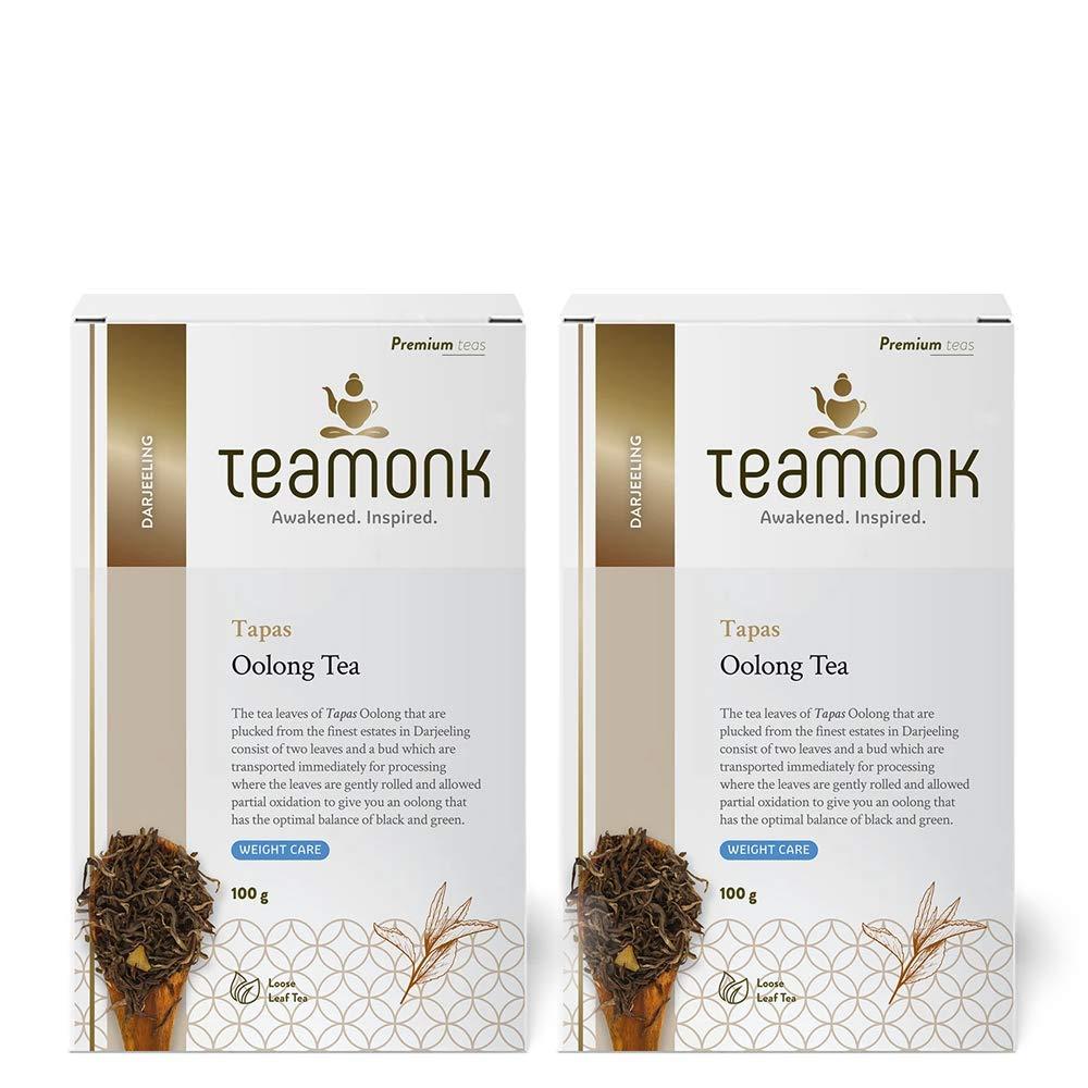 Teamonk Teamonk - Tapas Oolong Tea Leaves 200g (Makes 100 Cups) | USDA Certified Organic Darjeeling Tea | Pure and Herbal Tea | Promotes Overall Wellbeing | No Oils, Artificial Aroma, or Taste Enhancers