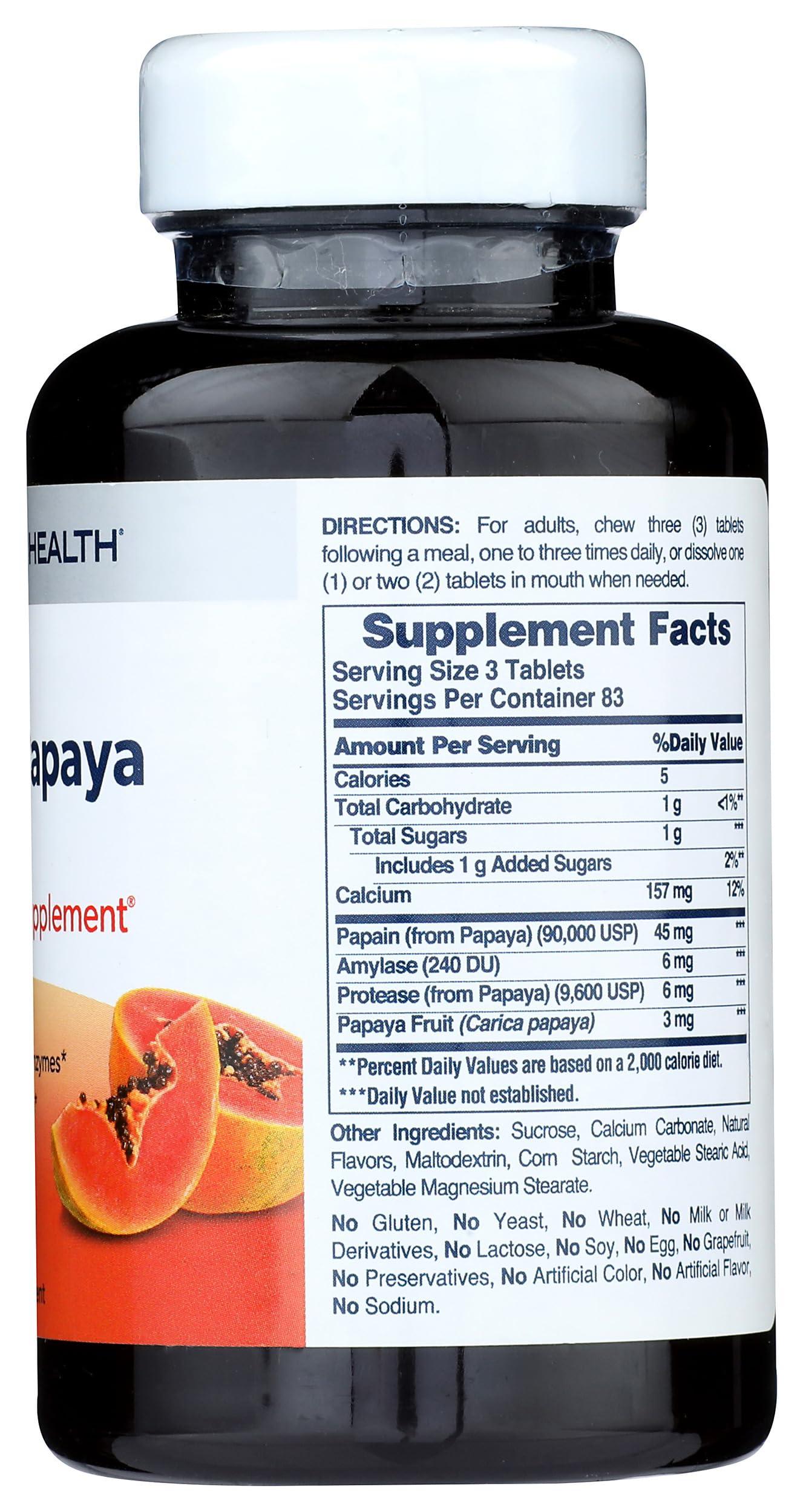 American Health American Health Original Papaya Enzyme Chewable - 250 Tablets