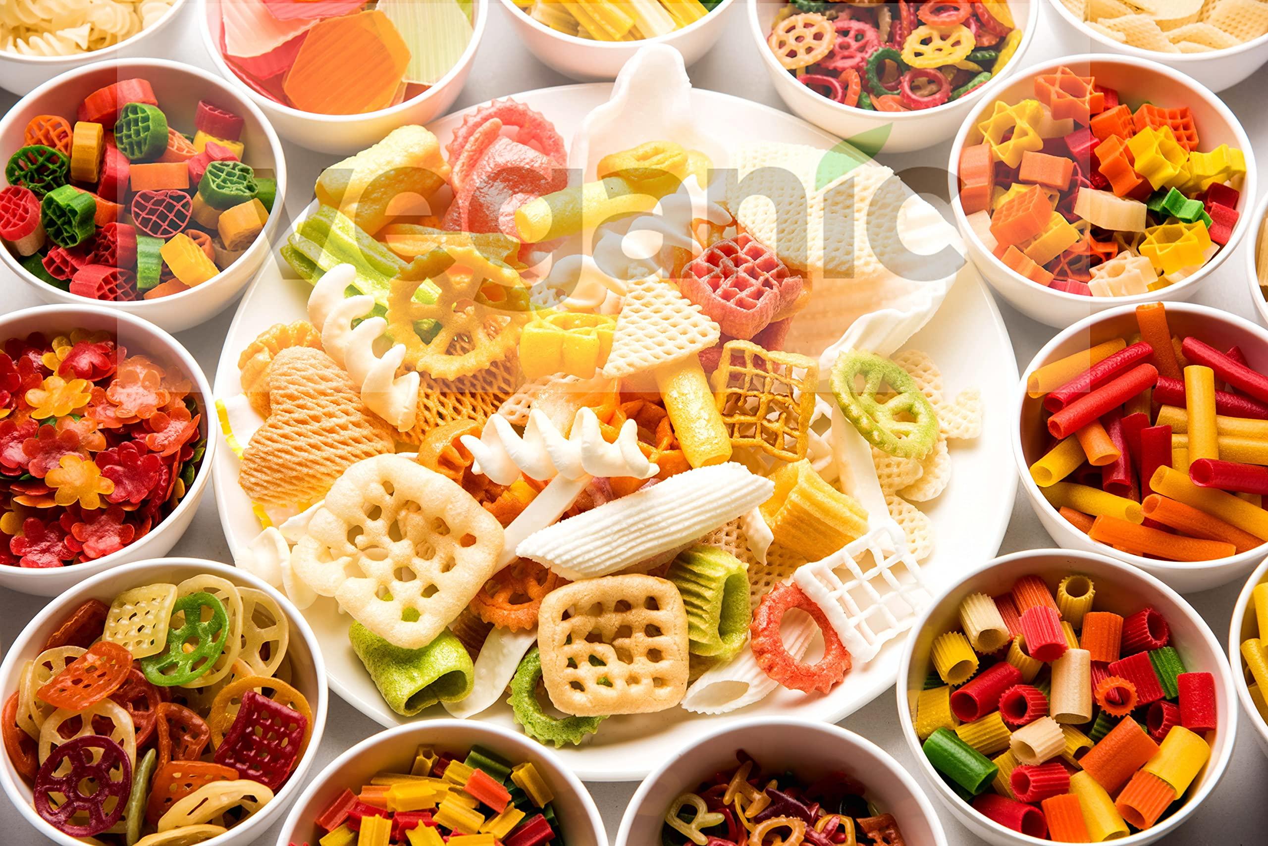 veganic Veganic Fryums Papad Ready To Fry Snack Chips | Free Tastemaker | Multicolour (20 in 1) Mix Imported Fryum Pack | Assorted Fryums (200.00)