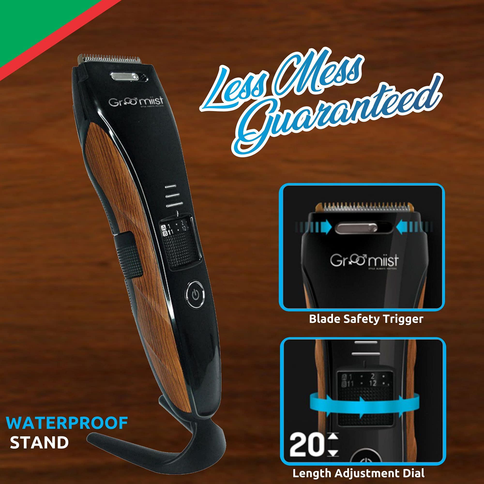 Groomiist Groomiist Aquatouch Corded | Cordless Copper IPX6 Waterproof Electric Shaver for Men |Beard Trimmer with Body Grip Side, wooden Texture & LED Display (Body, Beard, Hair Clean Shaver) | 1 Year Manufacture Warrenty) Length Setting : 1mm to 20mm(CS-24)