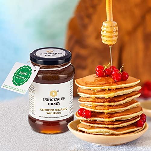 INDIGENOUS HONEY INDIGENOUS HONEY Raw Organic Honey Unprocessed Unfiltered Unpasteurized Pure Natural Original Honey - 530 Grams Glass Jar (Pack of 2)
