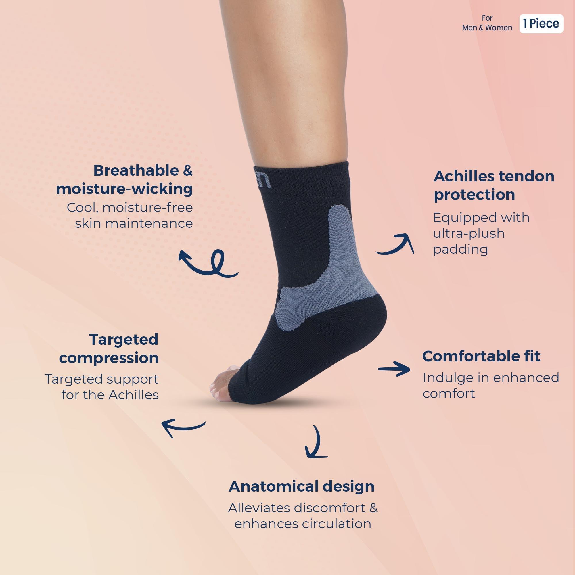 Sorgen Sorgen Plastic Ankle Support For Pain Relief|Ankle Brace For Achilles Tendonitis Support|It\'s A Pain Terminator Socks For Stability, & Recovery|Ankle Protection Sleeve For Women & Men (Medium)