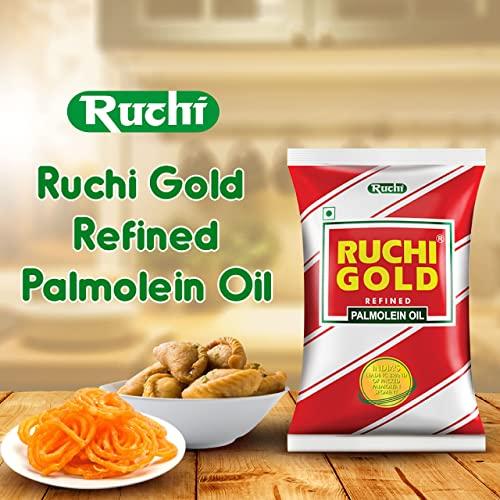 Ruchi Gold Ruchi Gold Refined Palmolein Oil Pouch, 1L - Pack of 10