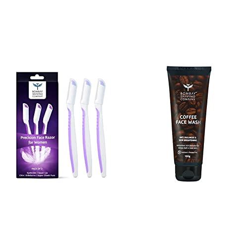 Bombay Shaving Company Bombay Shaving Company Face Razor For Women Pack of 3 and Coffee Face Wash