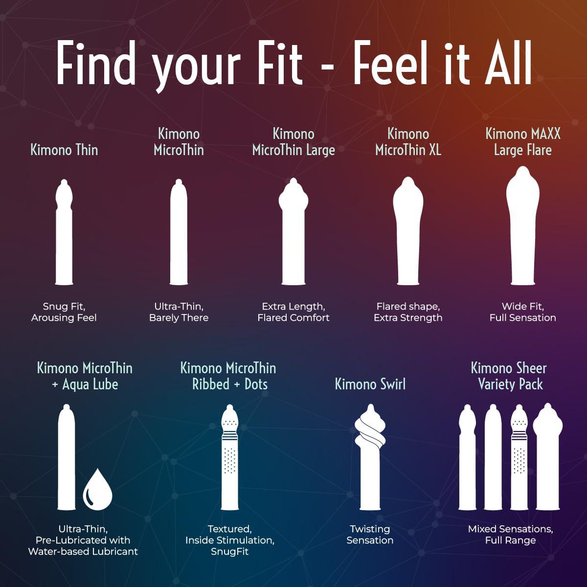 Kimono Mayer Laboratories Kimono MicroThin Condoms, Large Size 12 CT