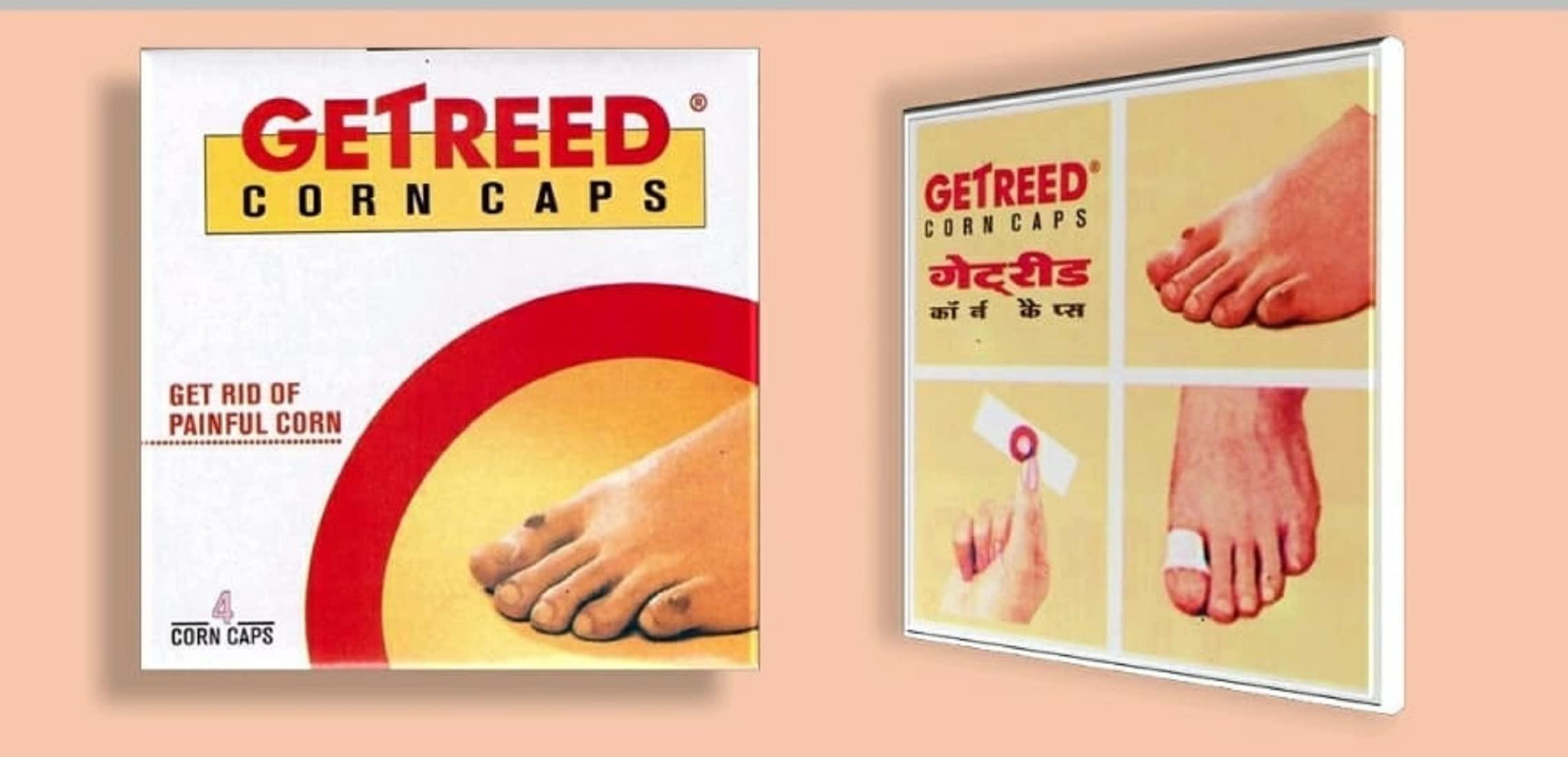 Valentine Remedies Valentine Remedies Getreed Corn Caps Regular Size (4 Caps) - Pack of 5