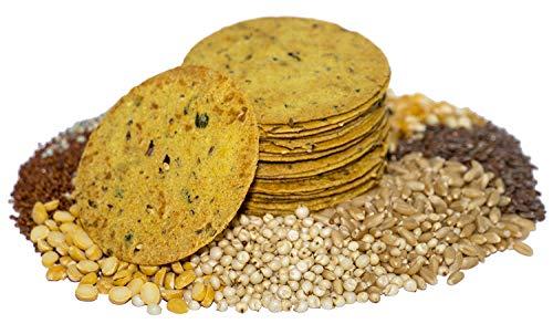 Gagan Enterprise Gagan Enterprise Desi Tortillas, Tera Mera-100g & Bhel Masala Flavor-125g,Roasted Diet Snack, Zero Trans Fat Khakhra, Puffed Rice Snack, No Cholesterol, Multigrain Chips, Pack of 2(one of Each)