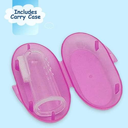 DEEPASHRI Deepashri Baby Tongue Cleaning Hygienic & Flexible New Born Baby Soft Silicon Tounge Toungue Cleaner Finger Toothbrush (Pack of 2)