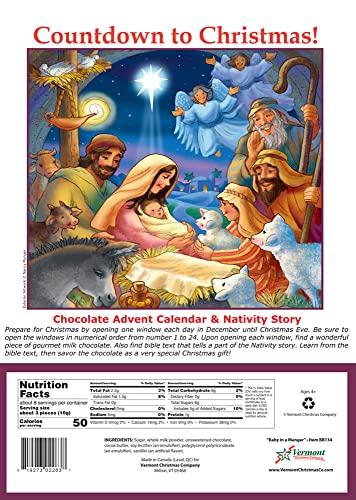 Vermont Christmas Company Vermont Christmas Company Baby in a Manger Chocolate Advent Calendar with Nativity Story