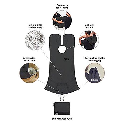 Beard Freak Beard Freak Trimming Catcher with Unique Carry Bag - Black Apron