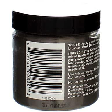 inVitamin Natural Whitening Tooth & Gum Powder with Activated Charcoal (2.75 oz Peppermint)