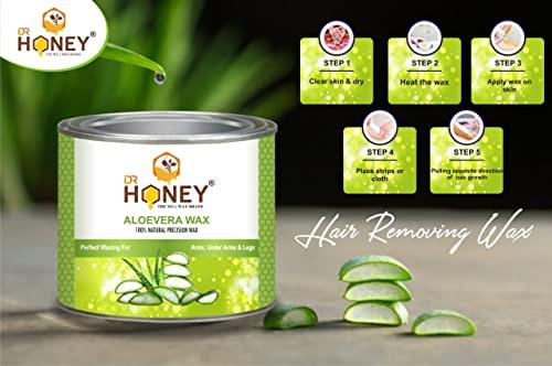 DR HONEY DR HONEY AloeVera strip and stick and wax Hair Remover Wax for Women, Body & Face Waxing, Natural Ingredients for Women, Body soft and for all skin wax strip and stick 600 gram