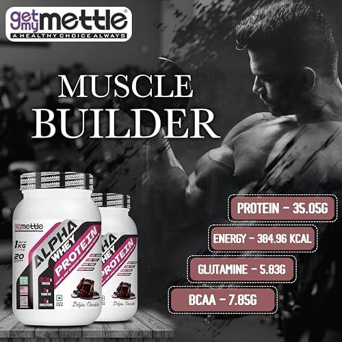 swasthum Getmymettle| Alpha Whey Protein|35.06g Protein|Whey Protein |Kesar Pista Delight,907G