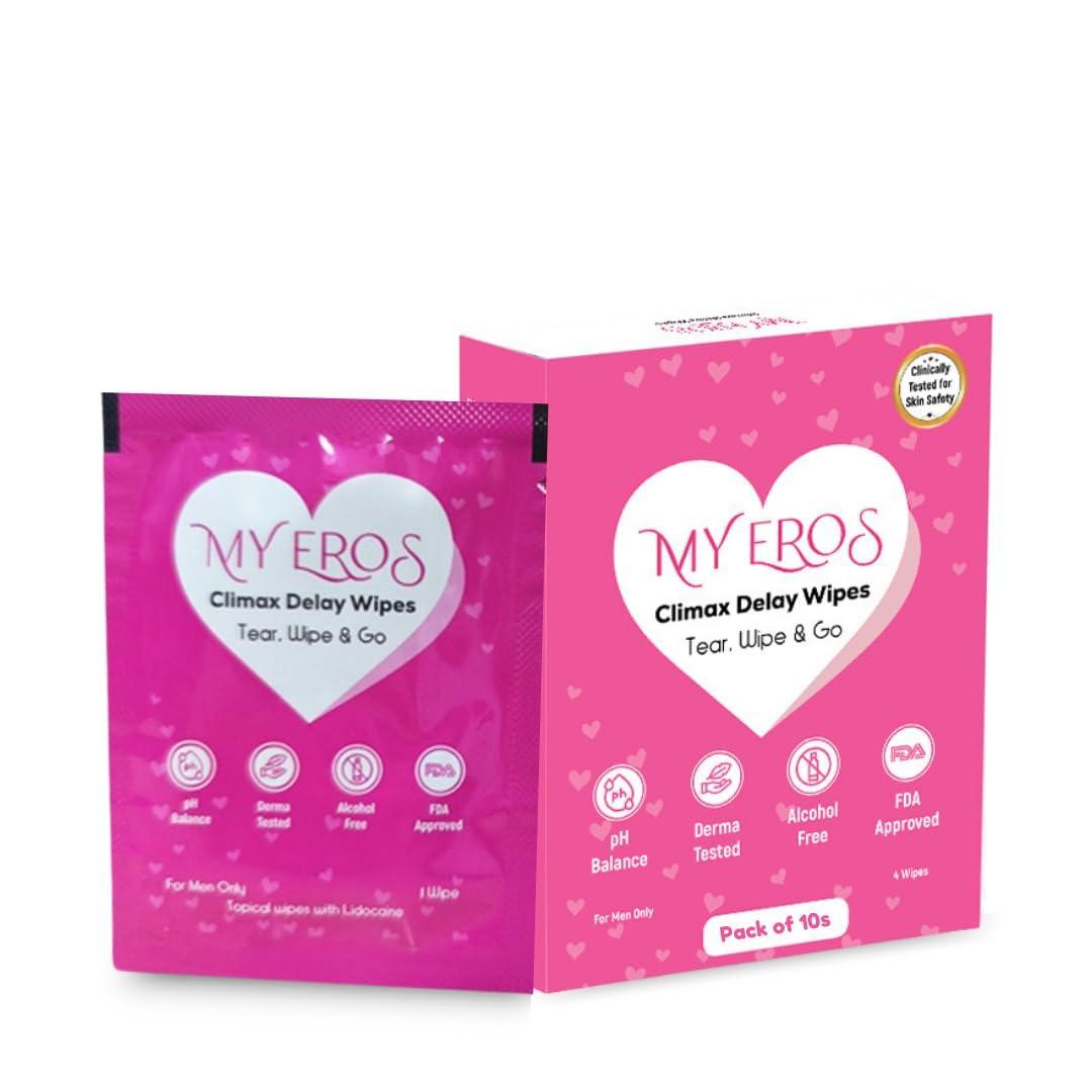 MYEROS My Eros Climax Delay Wipes Pack Of 4 with 4 Sheet
