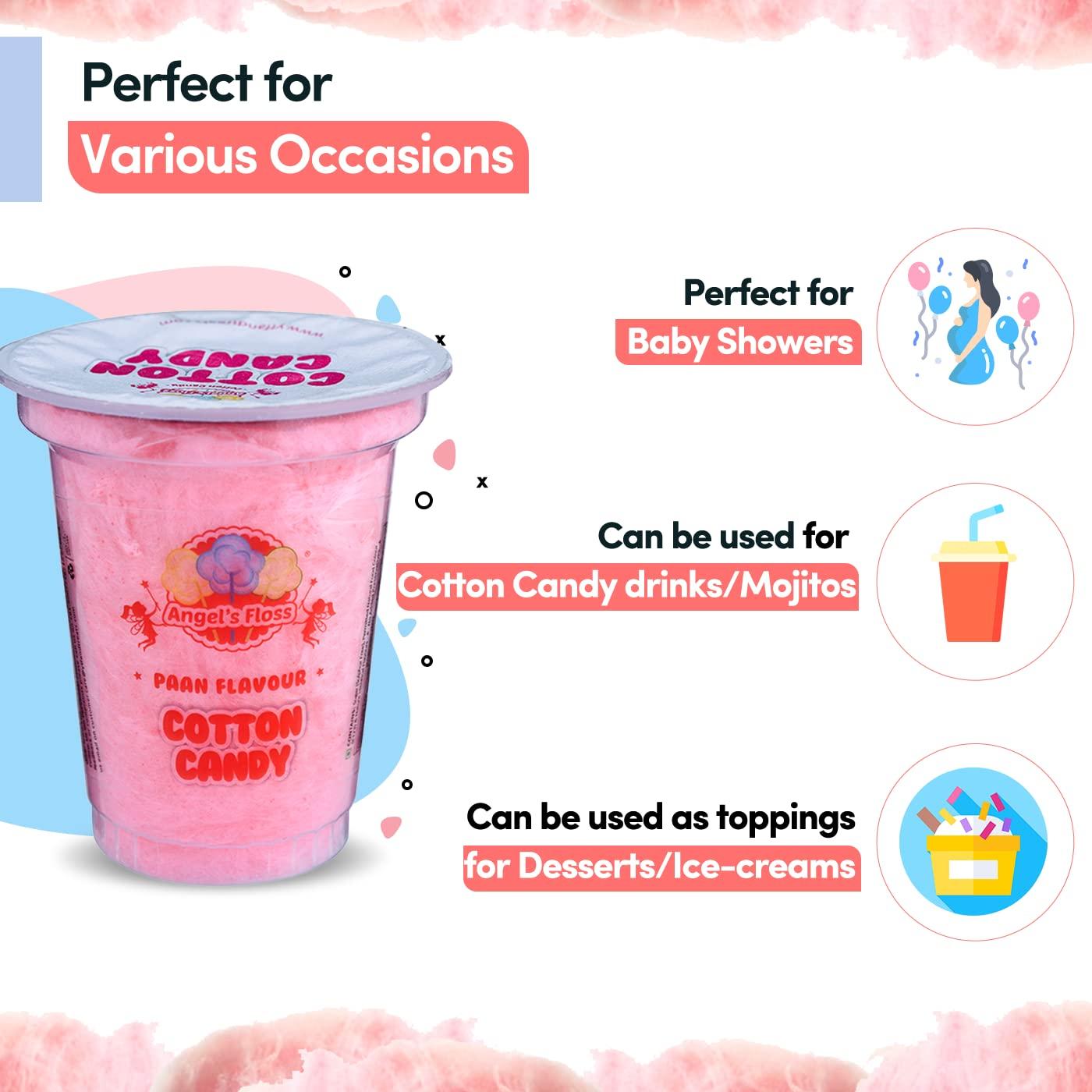 Angels Floss Angels Floss Cotton Candy's / Candy Floss / Buddhi Ke Baal - Paan Flavour (12 GMS Each, Pack of 12 Units)