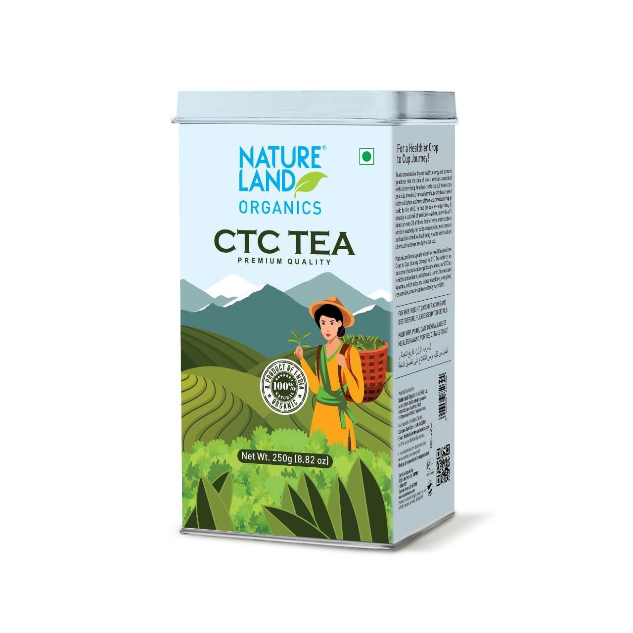 NATURELAND ORGANICS Natureland Organics CTC Tea 250 gm, 100% Organic Strong Black Tea