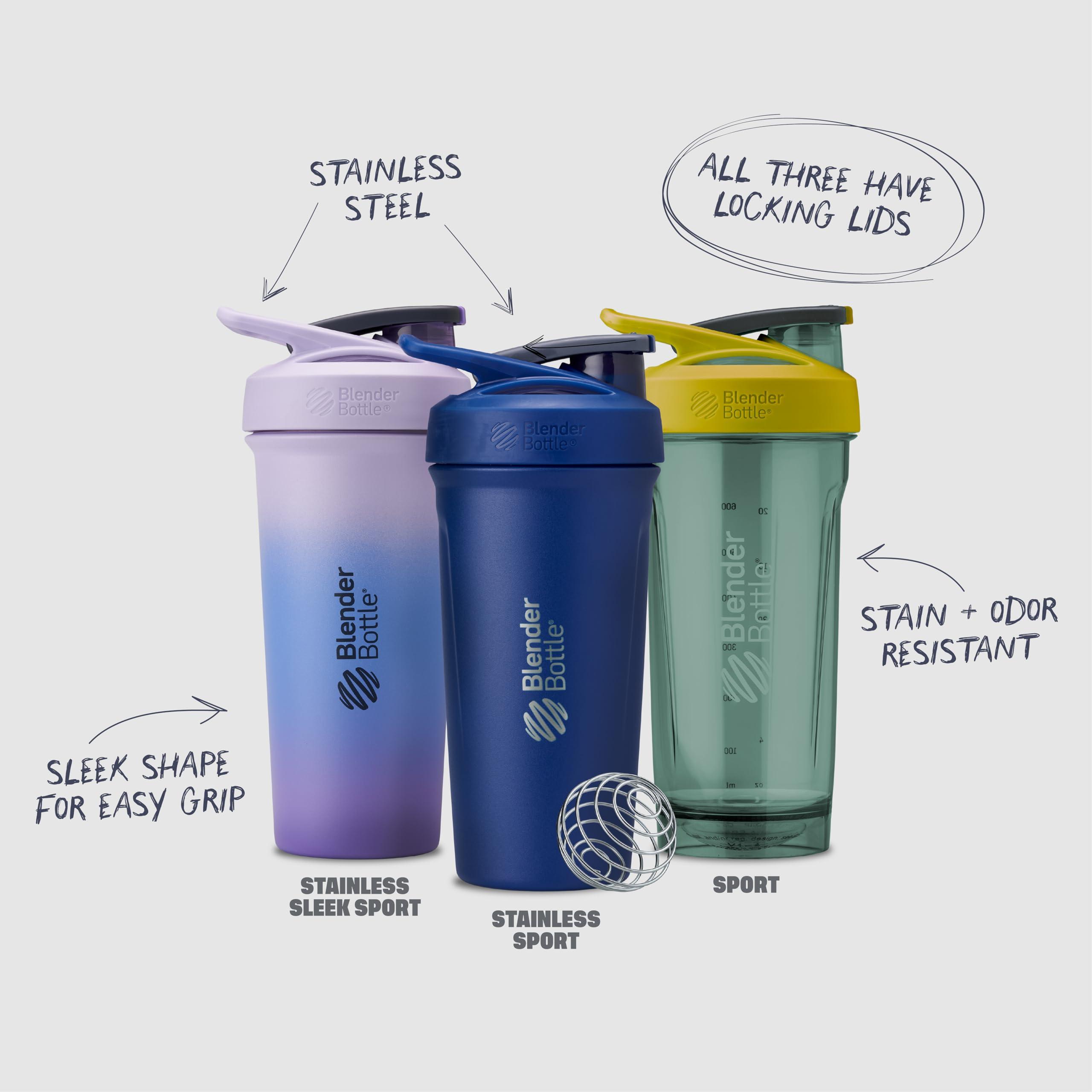 Blender Bottle BlenderBottle Strada Shaker Cup Perfect for Protein Shakes and Pre Workout, 28-Ounce, White