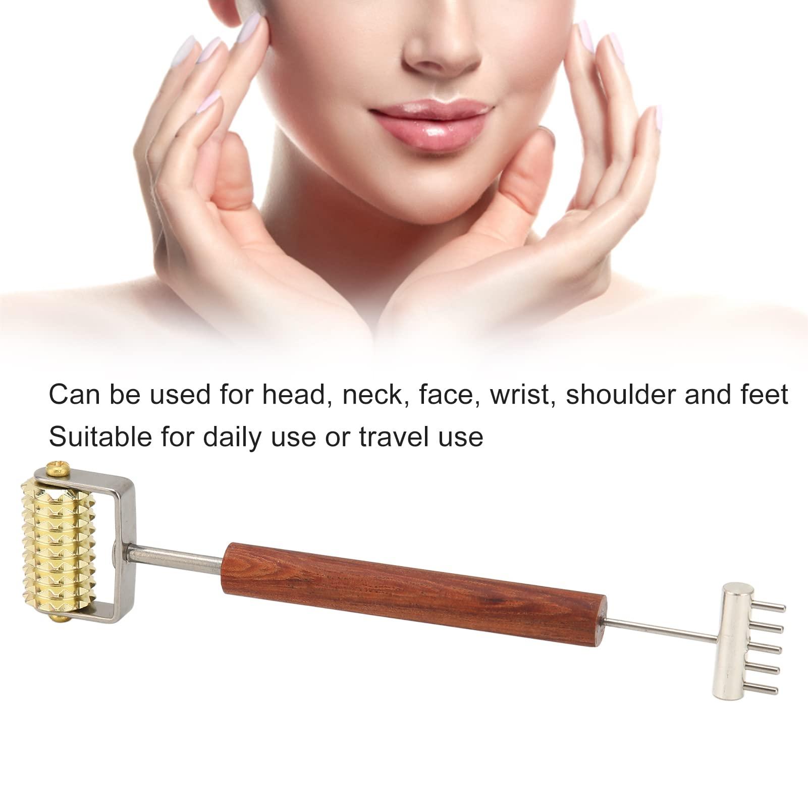 Weiyo Face Roller Massager, Promote Lymphatic Detoxification Double Head Face Roller for Head Neck for Daily Use
