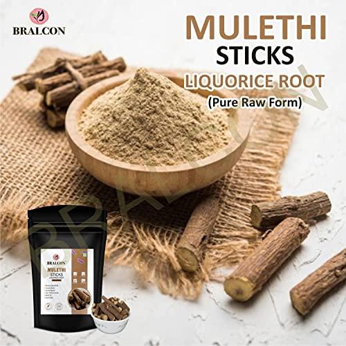 BRALCON BRALCON Mulethi Stick For Eating - 100g | Liquorice Roots | Yastimadhu Licorica Sticks | Licorice Roots | Jeshthamadha Use for immunity Booster