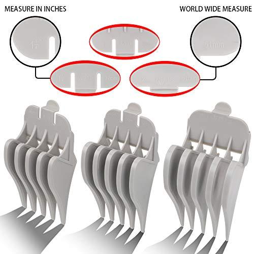 CR8GR8 Professional Hair Clipper Combs Guides, Hair Clipper Guards 1 & 1/4" 1 & 1/2" 2", Mega NO.16 NO.12 NO.10 fits for Most Wahl Clippers (NO.10+NO.12+NO.16, White)
