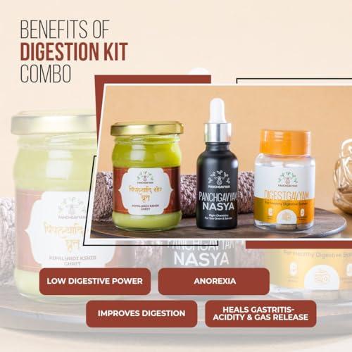 PANCHGAVYAM Panchgavya Digestion kit|Health Hamper |Helps to Improves Digestion|Helps in Gastric and Acidity | Products made with Natural herbs|Box of health & happiness|Diwali GIFT