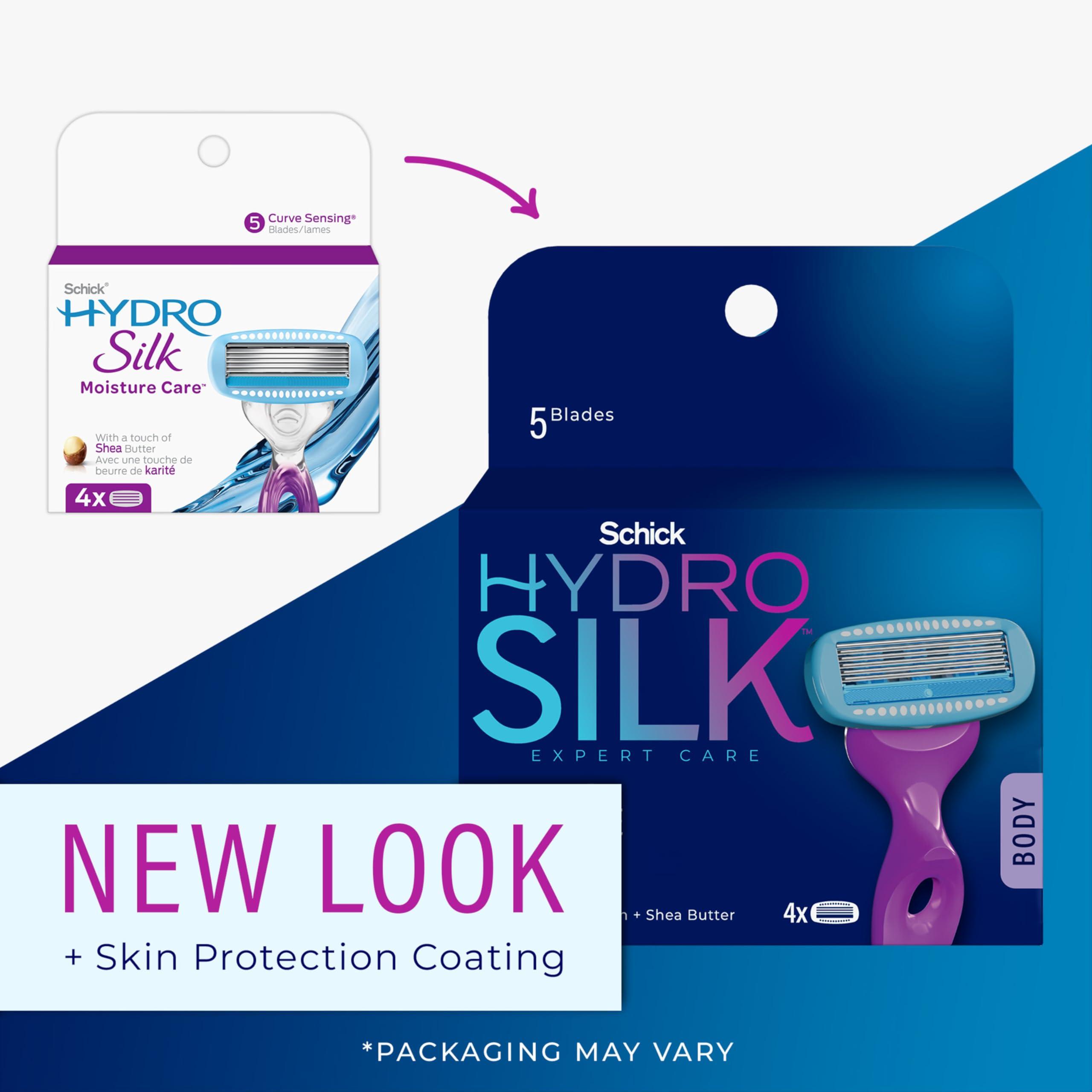 SCHICK HYDRO SILK Schick Hydro Silk for Women Refill Blades, 4 Count