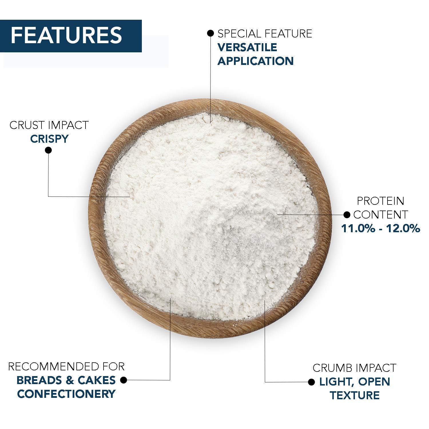 JOSEF MARC Josef Marc Farine De Ble T55 All Purpose Baking Flour 2 LBS (907gram) - Unbleached & High Protein Flour, Type 0 Italian Flour, Bread Flour.