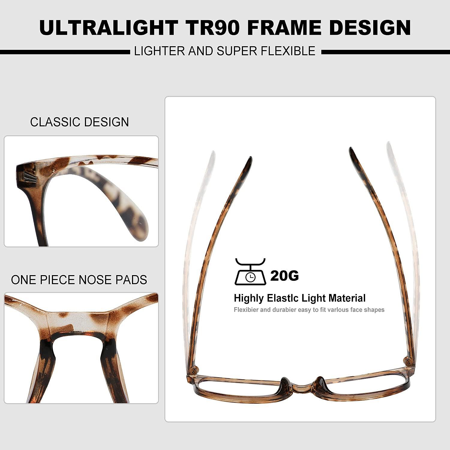 CHEERS DEVICES CHEERS DEVICES Blue Light Glasses For Woman Men, Computer Reading/Gaming/Tv/Phones, Anti-Glare Eye Protection And Uv400 Ray Eyeglasses(Leopard)