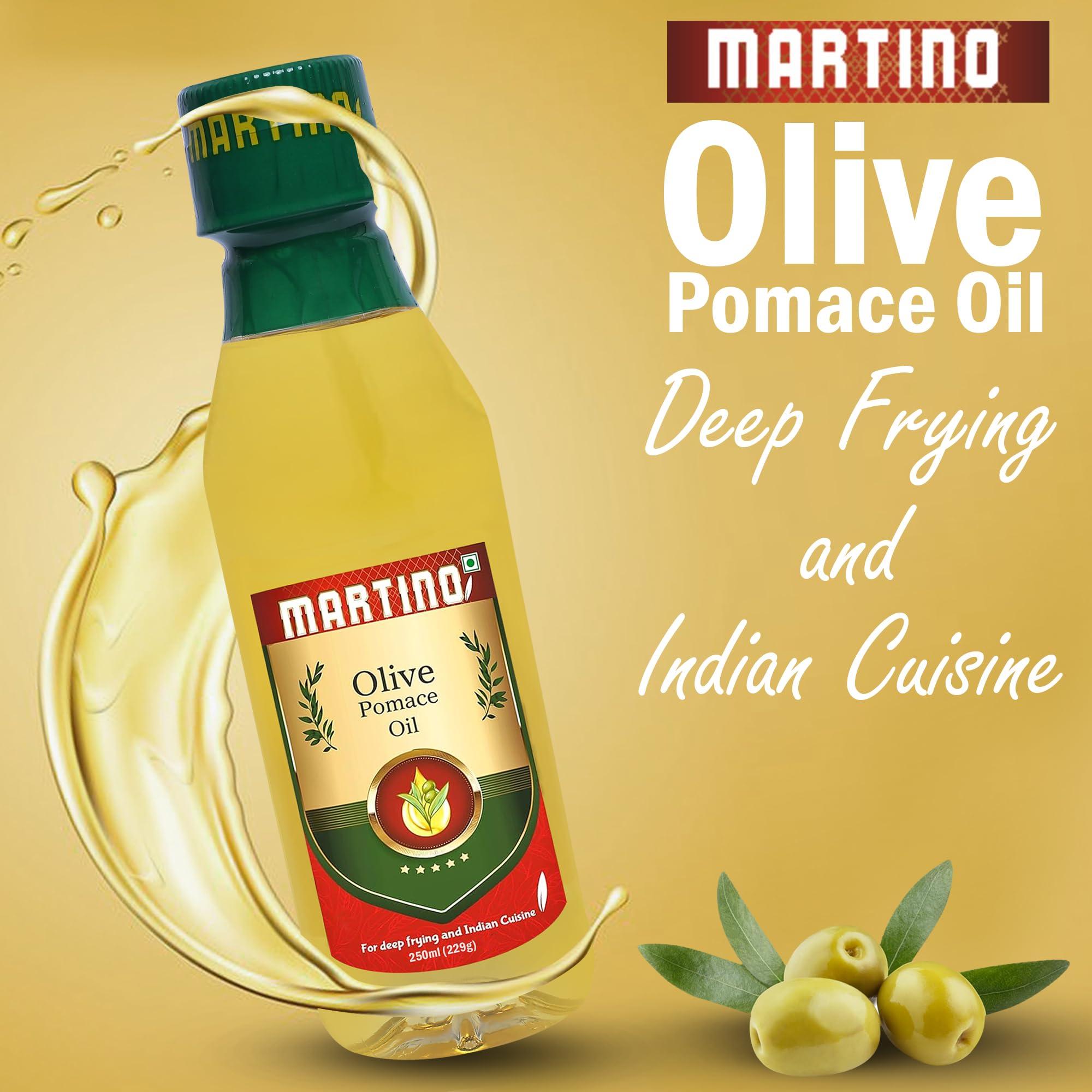 MARTINO Martino Olive Pomace Oil, Deep Frying and Indian Cuisine, 250ml Pet