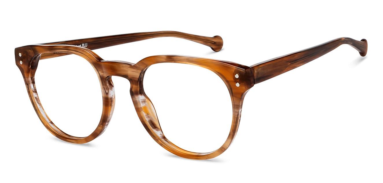 LENSKART BLU LENSKART BLU | Zero Power Blue Cut Computer Glasses | Anti Glare, Lightweight & Blocks Harmful Rays | UV Protection Specs | Tortoise | Men & Women | Large | LB E16064