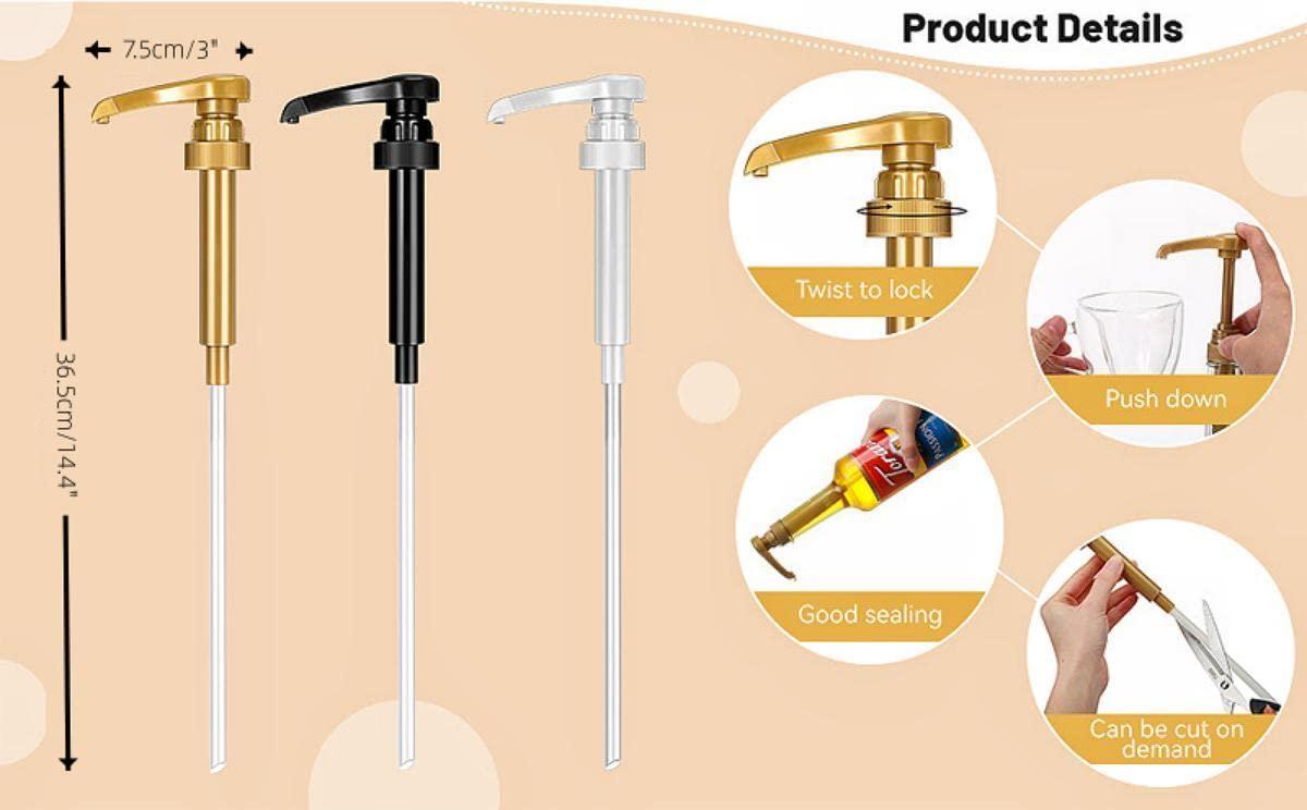 Xfopz Xfopz 4PCS Coffee Syrup Pump Dispenser Compatible with Torani Syrup Pump Creamer Pump for Coffee Syrup Bottle (25.4 oz-750ml) - Davinci Syrup Bottle Pump Dispenser Coffee Syrup Pumps