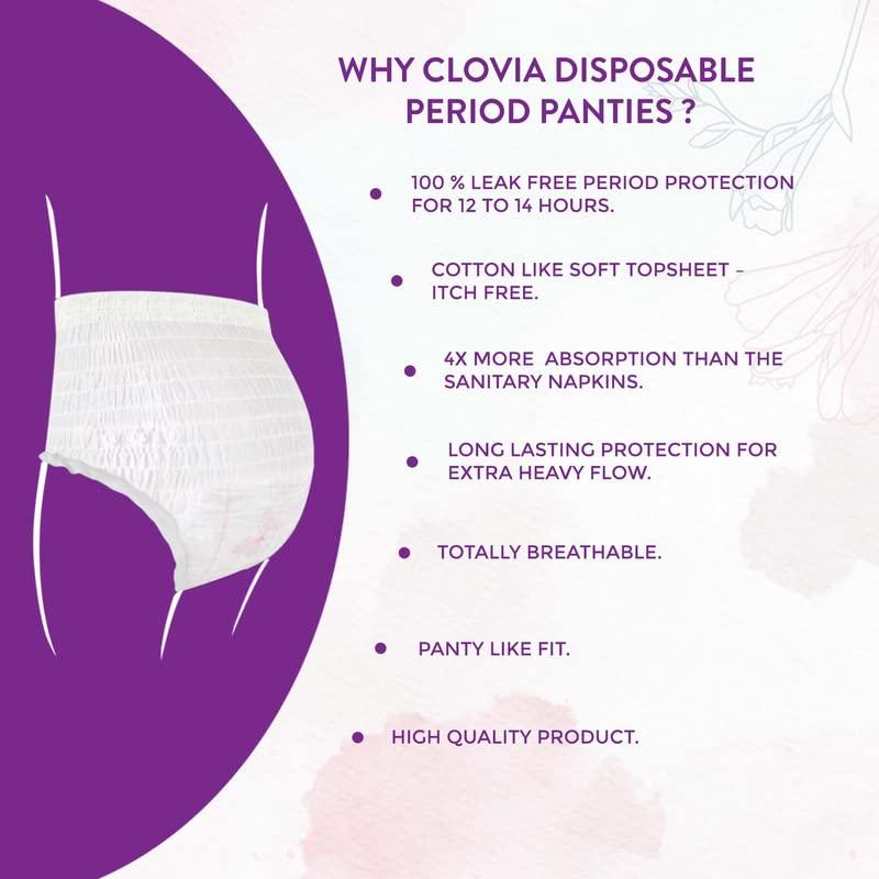 Clovia Clovia Women, Heavy Flow Disposable Period Panties For Sanitary Protection (Pack Of 10)