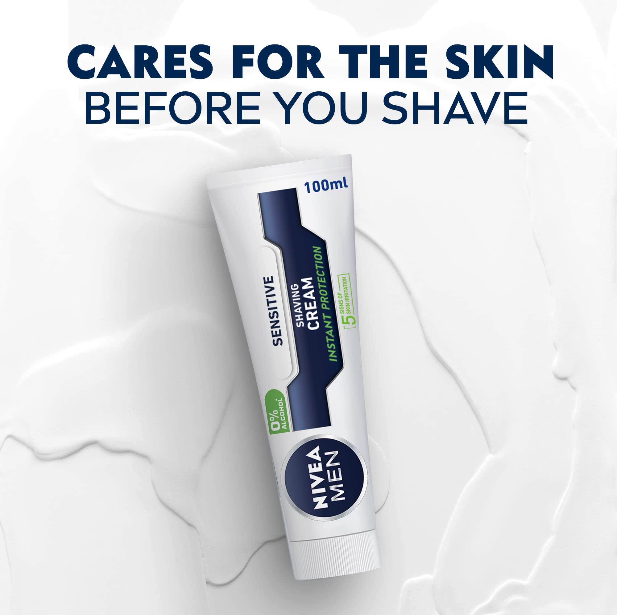 Nivea Nivea Men Sensitive Shaving Cream Instant Protection 100ml