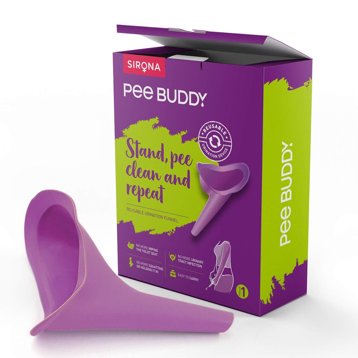PEE BUDDY PEE BUDDY Reusable Portable Stand And Pee Urination Device For Women & Disposable Toilet Seat Covers (20 Sheets * 2 Packs)